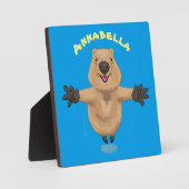 ハッピージャンプquokka漫画デザイン フォトプラーク (正面)