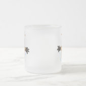 ハッピージャンプquokka漫画デザイン フロストグラスマグカップ (中央)