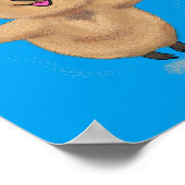 ハッピージャンプquokka漫画デザイン ポスター (角)