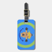 ハッピージャンプquokka漫画デザイン ラゲッジタグ (正面縦)