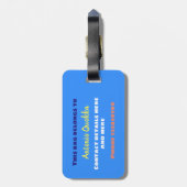 ハッピージャンプquokka漫画デザイン ラゲッジタグ (裏面縦)