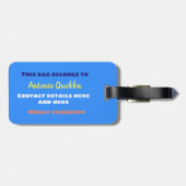 ハッピージャンプquokka漫画デザイン ラゲッジタグ (裏面横)