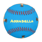 ハッピージャンプquokka漫画デザイン 野球ボール (裏面)