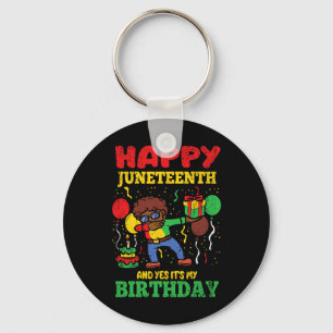 ハッピージュネグとYesそのマイ誕生日ブルムブラック キーホルダー