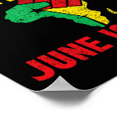 ハッピージュネグ11黒人歴史月間6月19日解放 ポスター (角)