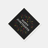 ハッピージュネッ祝グブラックインディペンデンスデー スタンダードカクテルナプキン (角)