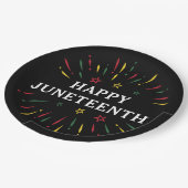 ハッピージュネッ祝グブラックインディペンデンスデー ペーパープレート (アングル)