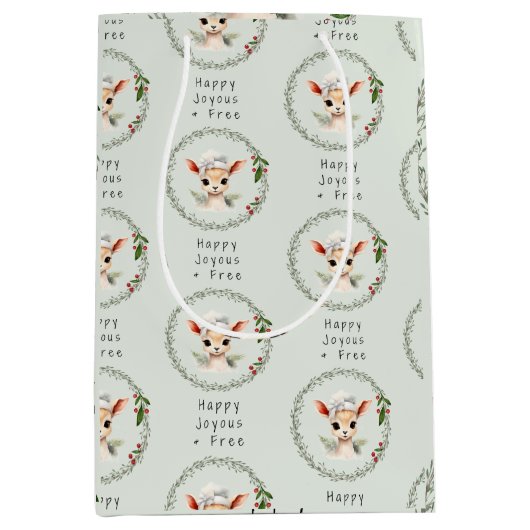 ハッピージョイフリーソブライアティパステル ミディアムペーパーバッグ (正面)