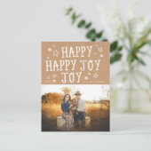 ハッピージョイホリデークリスマスフォトポストカード シーズンポストカード (スタンド正面)