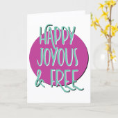 ハッピージョイ&フリースローガン記念日 カード (黄色い花)