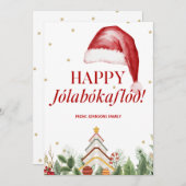 ハッピージョラボカフロドアイスランドブックキュートクリスマス シーズンカード (正面/裏面)