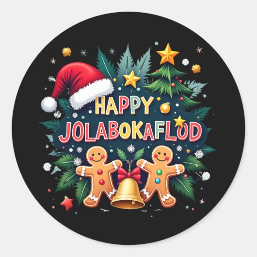 ハッピージョラボカフロドファミリーお祝いギフト ラウンドシール (正面)