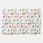 ハッピージョラボカフロドマウスファミリーホリデー キッチンタオル (横)