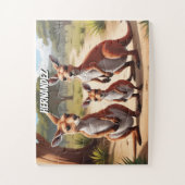 ハッピージョーイの家族パーソナライズされた ジグソーパズル (縦)