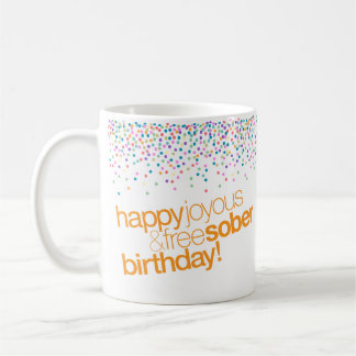 ハッピージョーフライトフリーソバー誕生日マグ コーヒーマグカップ