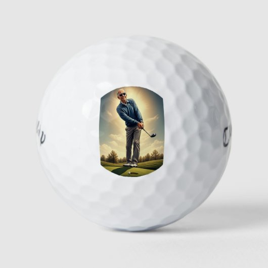 ハッピージョー・バイデン ゴルフボール (正面)