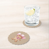 ハッピージンジャーパン女性のカーボーイベビーシャワー ペーパーコースター (インサイチュ)