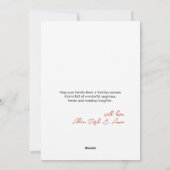 ハッピージンジャーブレッドマンカスタムクリスマスフォト名 シーズンカード (裏面)