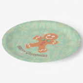 ハッピージンジャーブレッドマンメリークリスマス ペーパープレート (アングル)