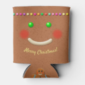 ハッピージンジャーブレッドマン顔 缶クーラー (正面)