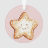 ハッピージンジャーブレッド女性のカーボーイクリスマス オーナメント (裏面)