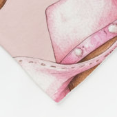 ハッピージンジャーブレッド女性のカーボーイクリスマス フリースブランケット (角)