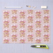 ハッピージンジャーブレッド女性のカーボーイクリスマス 薄葉紙 (クラフト)