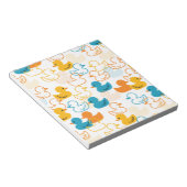 ハッピースイミングアヒルのパドリングIIパターン ノートパッド (アングル)