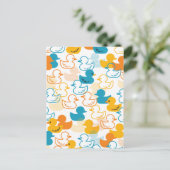 ハッピースイミングアヒルのパドリングIIパターン ポストカード (スタンド正面)