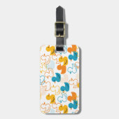 ハッピースイミングアヒルのパドリングIIパターン ラゲッジタグ (正面縦)