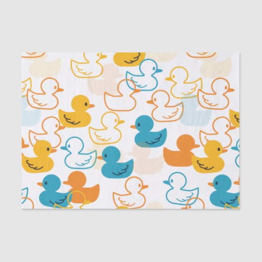 ハッピースイミングアヒルのパドリングIIパターン 薄葉紙 (正面)