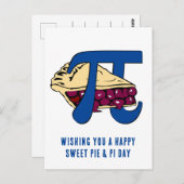 ハッピースウィートさくらんぼパイPIデイ ポストカード (正面/裏面)