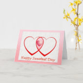ハッピースウィートデイ2ハート カード (黄色い花)