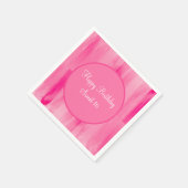ハッピースウィート16かわいらしピンク スタンダードカクテルナプキン (角)