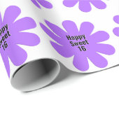 ハッピースウィート16パープルデイジー ラッピングペーパー (ロールコーナー)