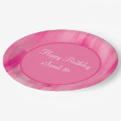 ハッピースウィート16ピンクかわいらしパーソナライズされたプレート ペーパープレート (アングル)