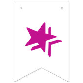 ハッピースウィート16明るい赤紫色誕生日デコール バンティングフラッグ (第1の旗)