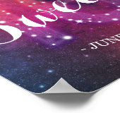 ハッピースウィート16誕生日ウェルカムスターコンステレーション ポスター (角)