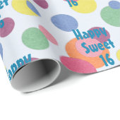 ハッピースウィート16誕生日ラッピング紙 ラッピングペーパー (ロールコーナー)