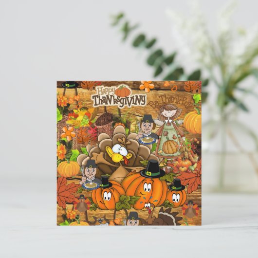 ハッピースカンクスギブデーカードご招待 招待状 (スタンド正面)