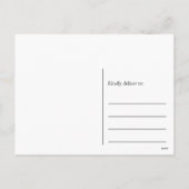 ハッピースカンクスギーブ | エレガントなゴールドとレッドの秋の落ち葉 シーズンポストカード (裏面)