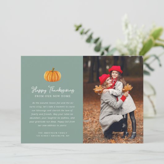 ハッピースカンクス ギビング 引っ越しのお知らせ フォトカード シーズンカード (スタンド正面)