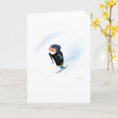 ハッピースキー誕生日 カード (黄色い花)