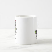 ハッピースキー雪だるまウーリーハットクリスマスマンガ コーヒーマグカップ (中央)