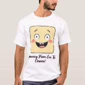 ハッピースクエアカートゥーン顔 Tシャツ (正面)