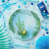 ハッピースクートルラフとエトロの水のカラーパターン ペーパープレート (パーティー)