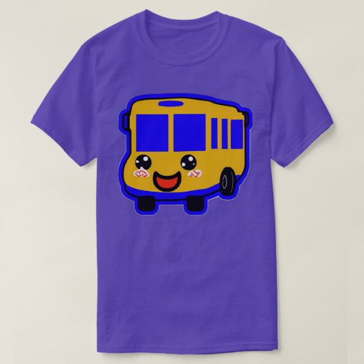 ハッピースクールバスステッカー Tシャツ (デザイン正面)