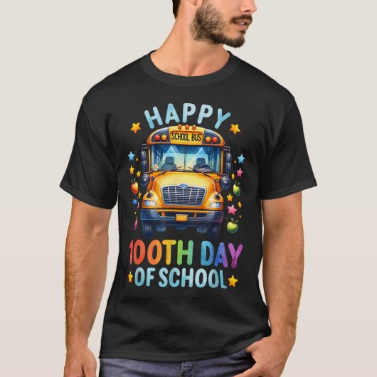 ハッピースクールバスドライバー100日Sの日 Tシャツ (正面)