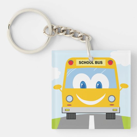 ハッピースクールバス キーホルダー (正面)