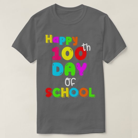 ハッピースクール先生100日目 Tシャツ (デザイン正面)